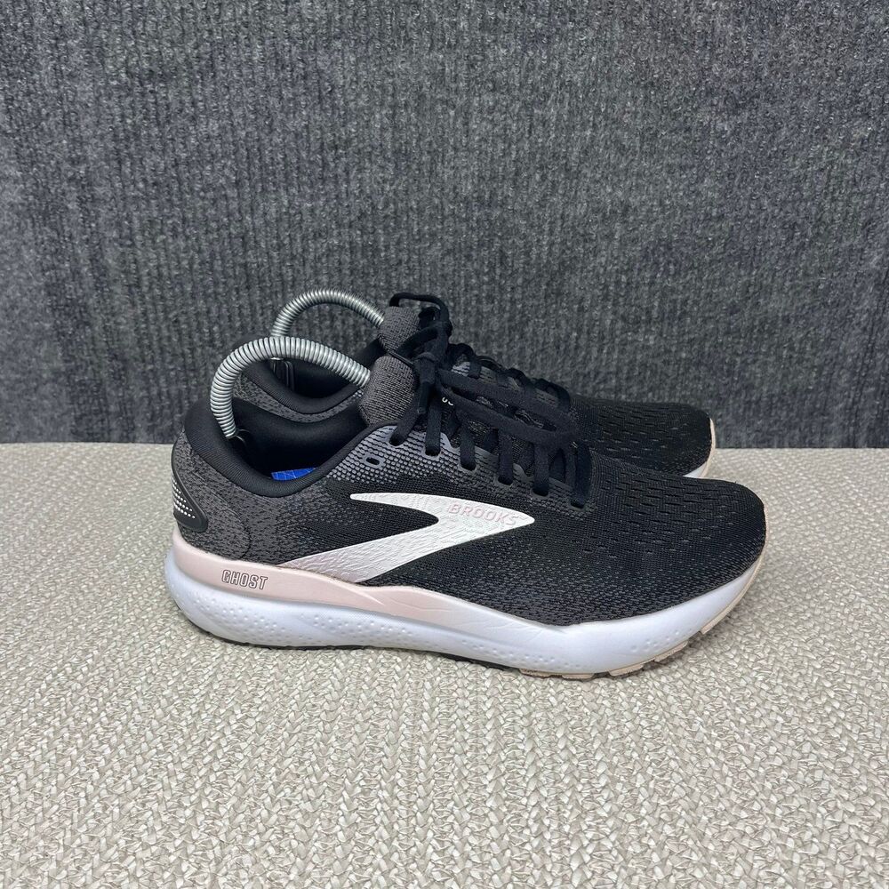 Brooks Ghost 16 Black White Orchid Ice Running Shoes Women’s Size 9.5 B US